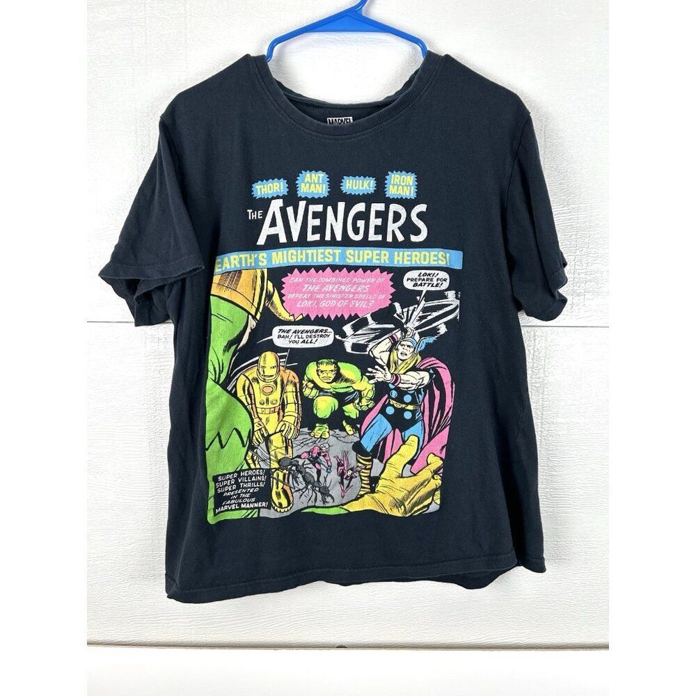 VINTAGE MARVEL COMICS AVENGERS THOR LOKI ANTMAN HULK T-Shirt M Y2K